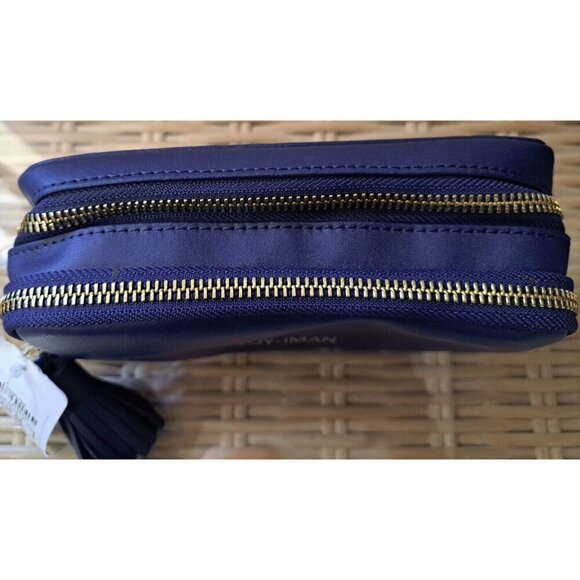 Joy + Iman Blue Leather Wallet Wrist Strap New with Tags - Picture 2 of 13